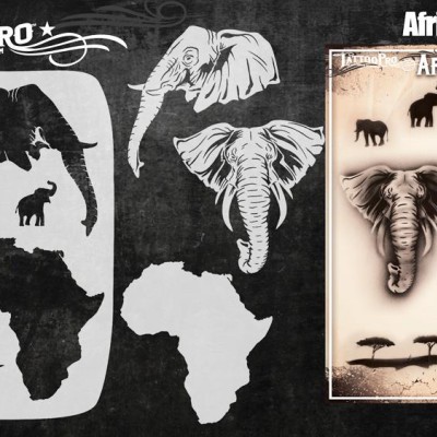 Airbrush Tattoo Pro African Elephant